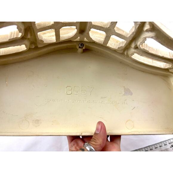 Vintage 15" Homco Wall Shelf - Off-White Bamboo Style Plastic 1986 #3067 - Picture 5 of 11